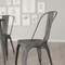 Merrick Lane Banks Indoor/Outdoor Stacking Metal Dining Chair with Single Slat Back and Distressed Powder Coated Finish